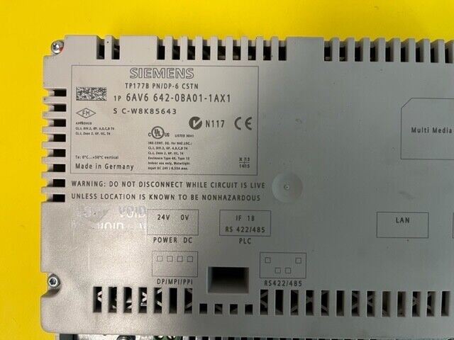 Siemens  6AV6 642-0BA01-1AX1 , TP177B PN/DP-6 CSTN