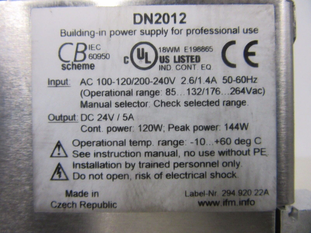 ifm electronic Power Supply DN2012 