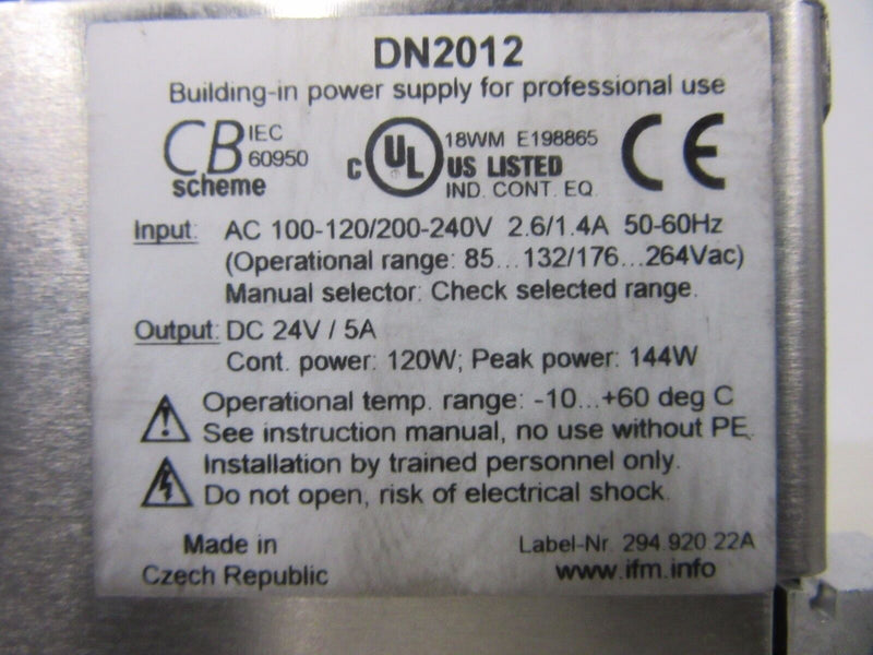 ifm electronic Power Supply DN2012 