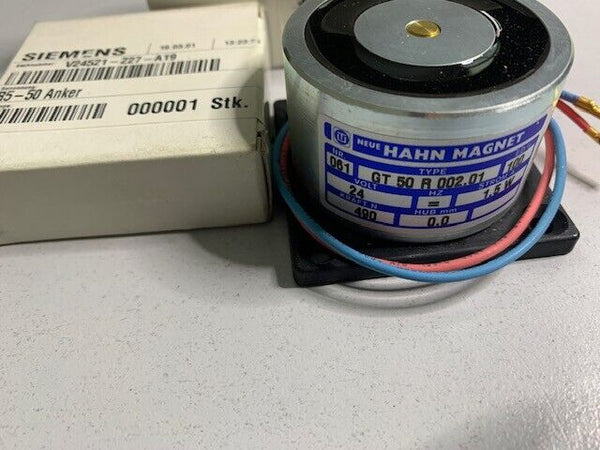 Hahn Elektro-Haft-Magnet mit Grundplatte GT 50 R 002.01 24V- 1,5W 490N Neu