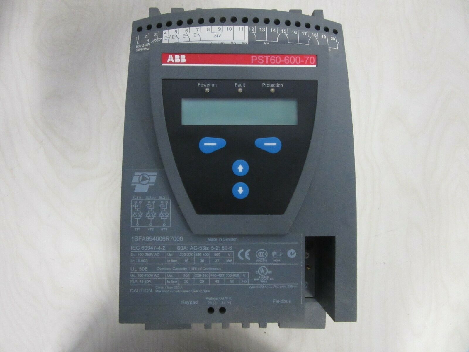 ABB PST60-600-70 1SFA894006R7000 SOFT MOTOR STARTER