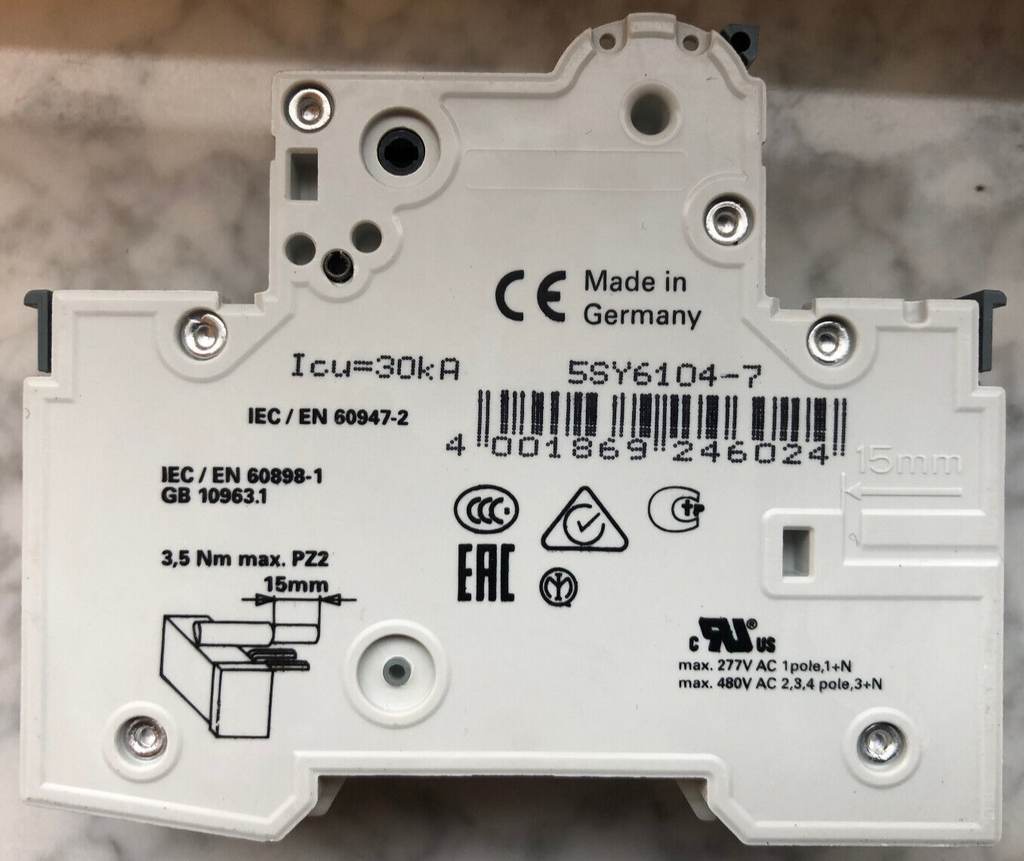 SIEMENS 5SY61 MCBC4  LEITUNGSSCHUTZSCHALTER mit Hilfsschütz 5ST3010 -3pieces-