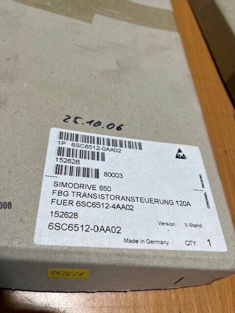 Siemens Simodrive 650 6SC6512-0AA02 Transistorsteuerung für 6SC6512-4AA2 120A