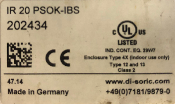 di-soric Induktiver Ringsensor IR 20 PSOK-IBS  202434