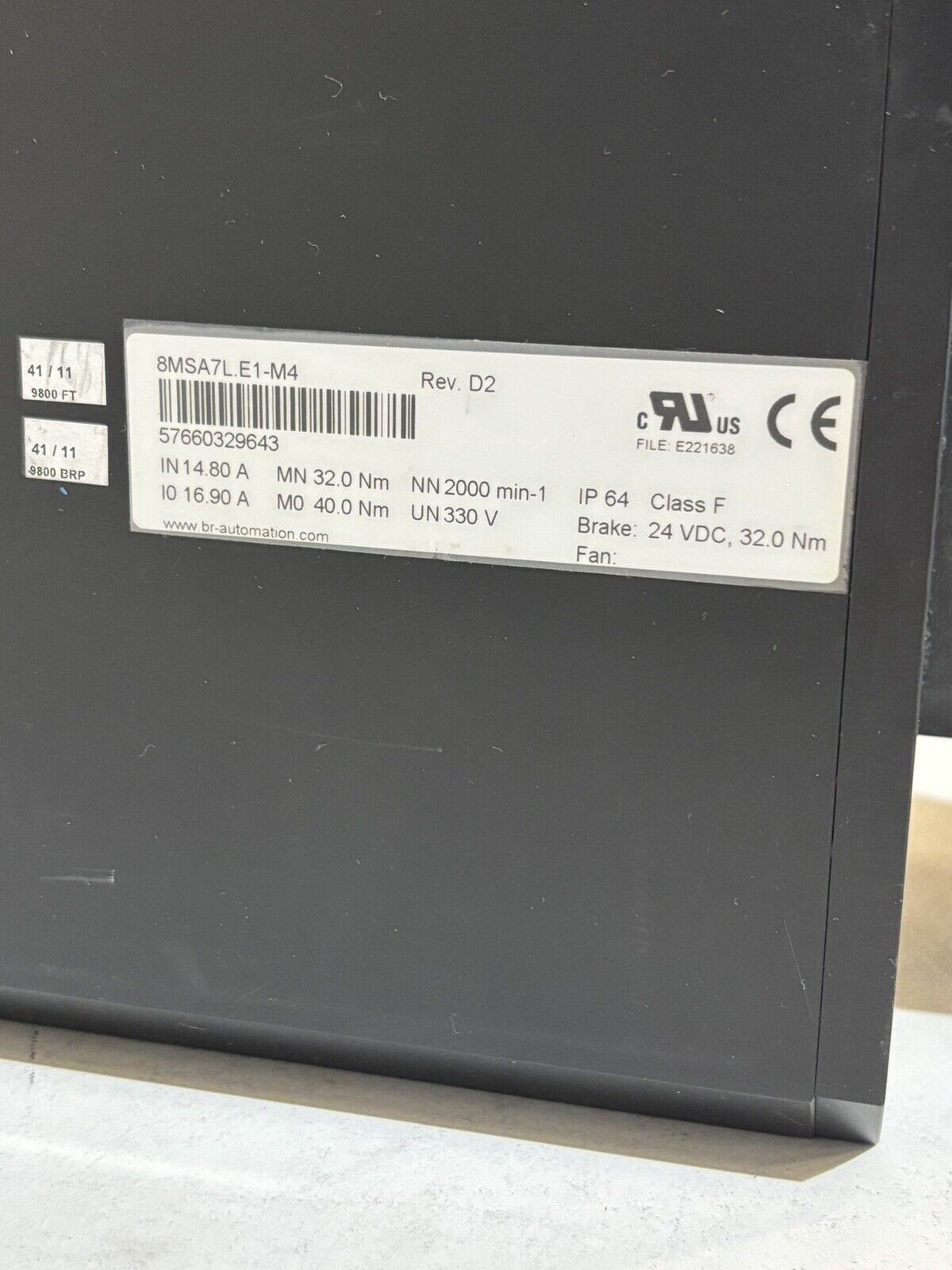 B&R Servomotor 8MSA7L.E1-M4 Synchronmotor Motor