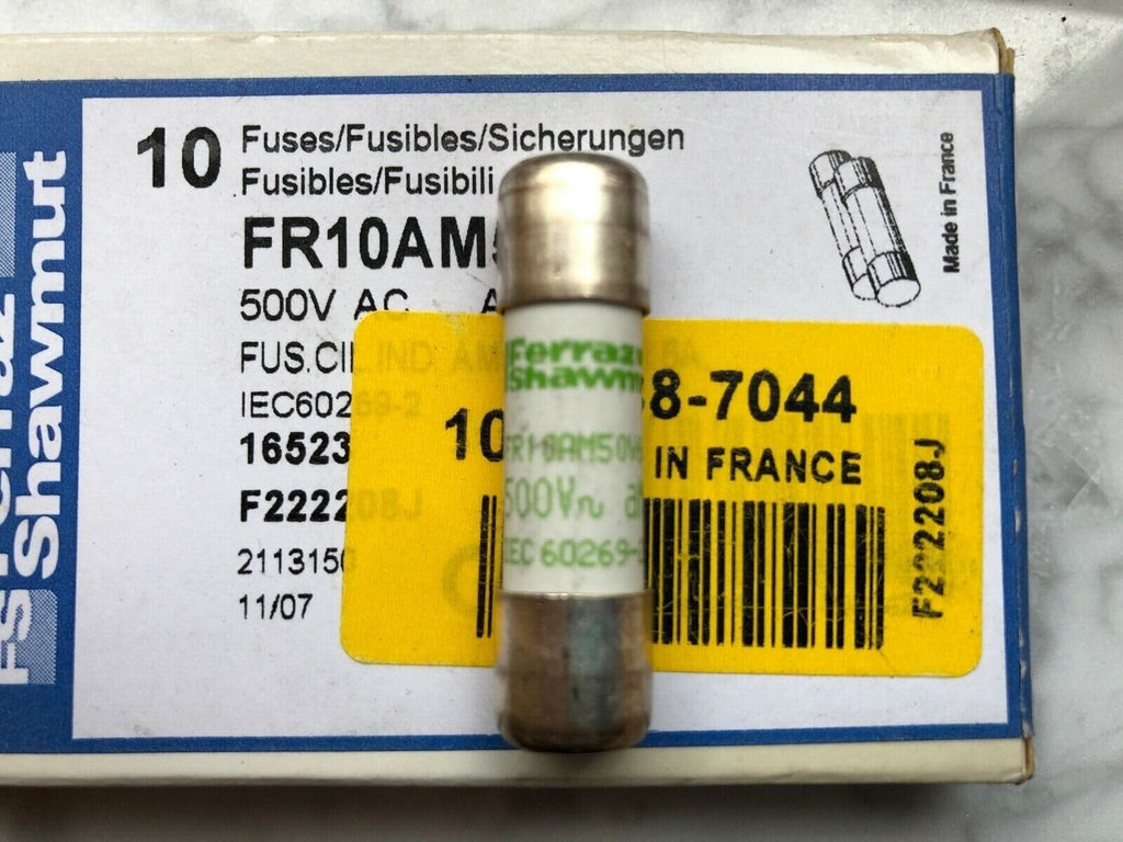 Ferraz Shawmut FR10AM50V6 Sicherungen, 6 Amp, 500V, BOX mit 10St.