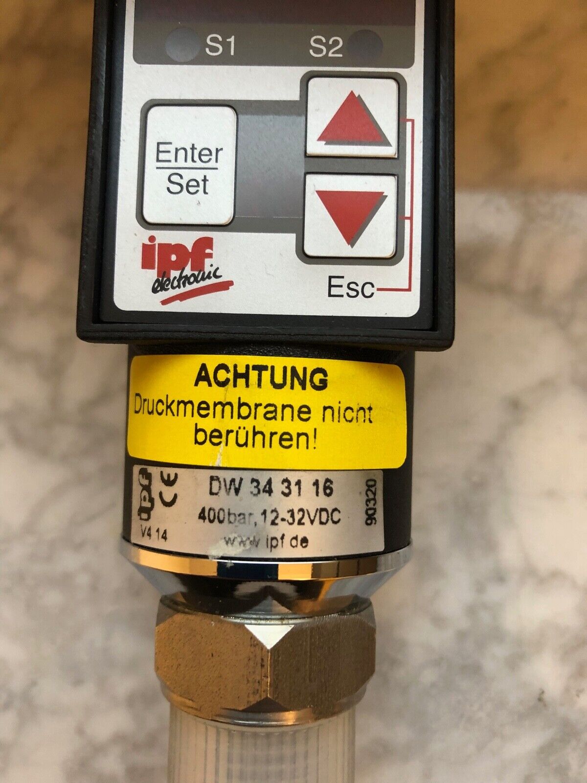 ipf Drucksensor DW343116 