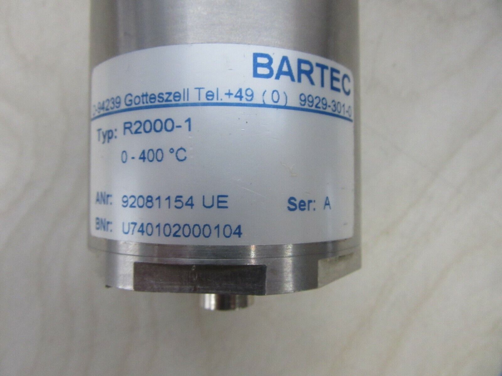 Bartec R2000-1 0-400°C Pyrometer Ser:A