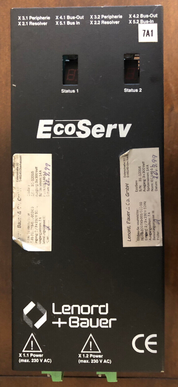 LENORD+BAUER  EcoServ N031-3207XS-001-000-00 Einbau-Servoumrichter