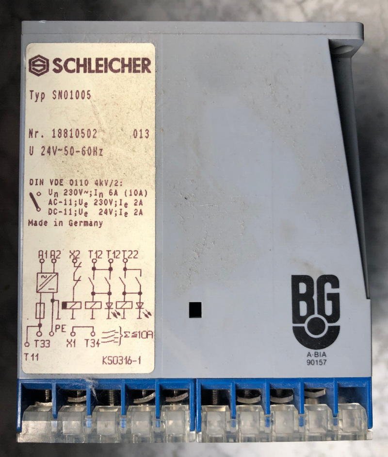 Schleicher SN01005  18810502 Sicherheitsrelais