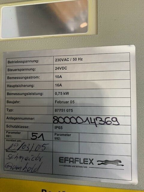 EFAFLEX Torsteuerung Typ 87751075 0,75kw
