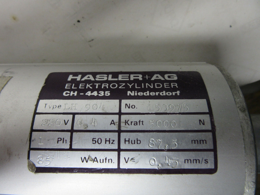 Hasler Elektrozylinder, 230Volt, 85W, 5000N, Hub 87,5mm (Phoenix Mecano)