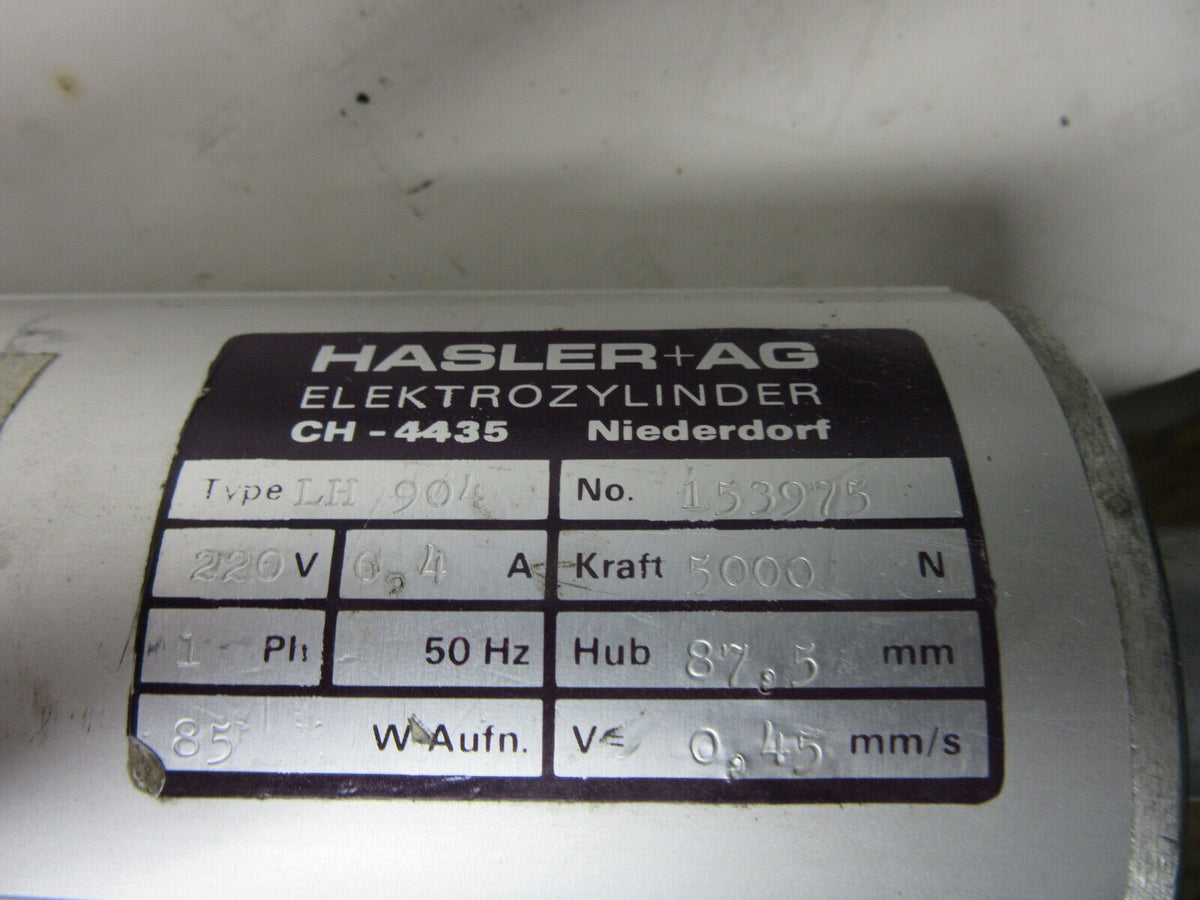 Hasler Elektrozylinder, 230Volt, 85W, 5000N, Hub 87,5mm (Phoenix Mecano)