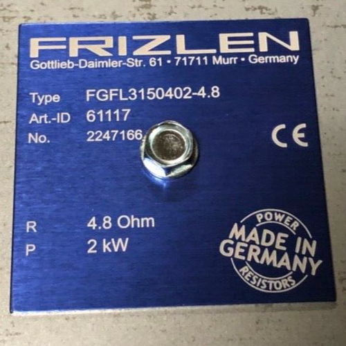 FRIZLEN Bremswiderstand 4,8 Ohm, 2 KW  FGFL3150402-4,8. 61117