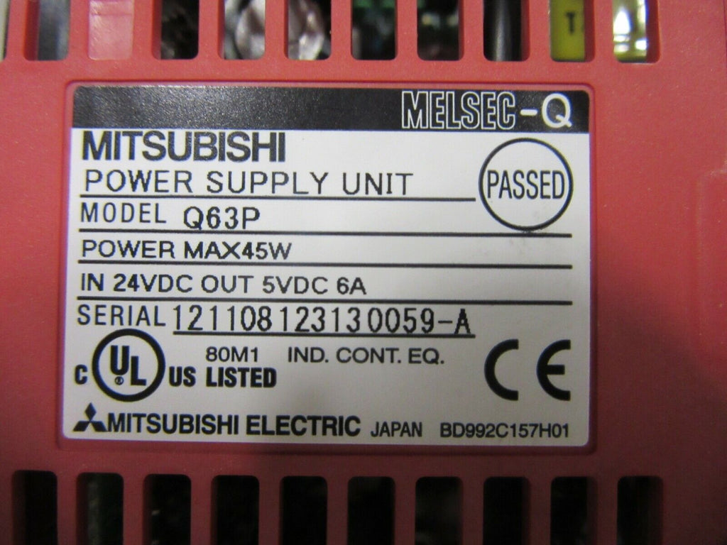 Mitsubishi Power Supply Unit Model Q63P Power Max45W Melsec-Q