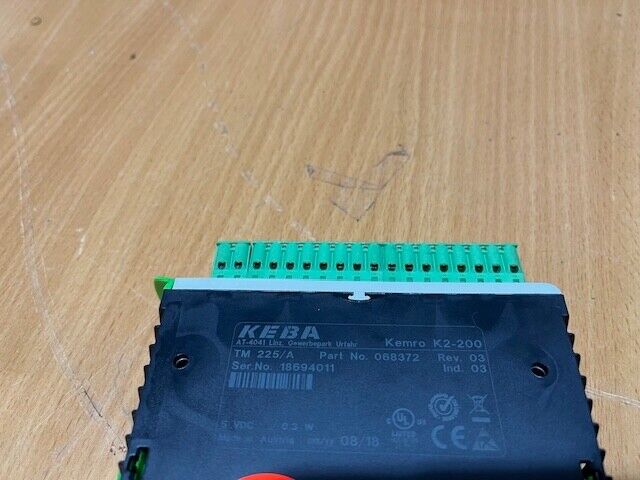 KEBA Kemro k2-200 TM 225/A Part No. 068372  TM 225/A