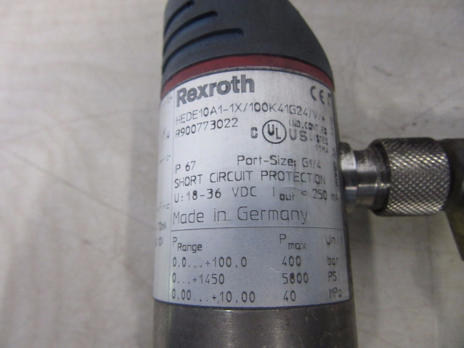 Rexroth HEDE10A1-1X/100K41G24/V/R900773022 -used-