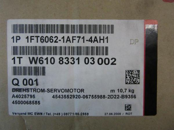 Siemens Drehstrom Servomotor 1FT6062-1AF71-4AH1