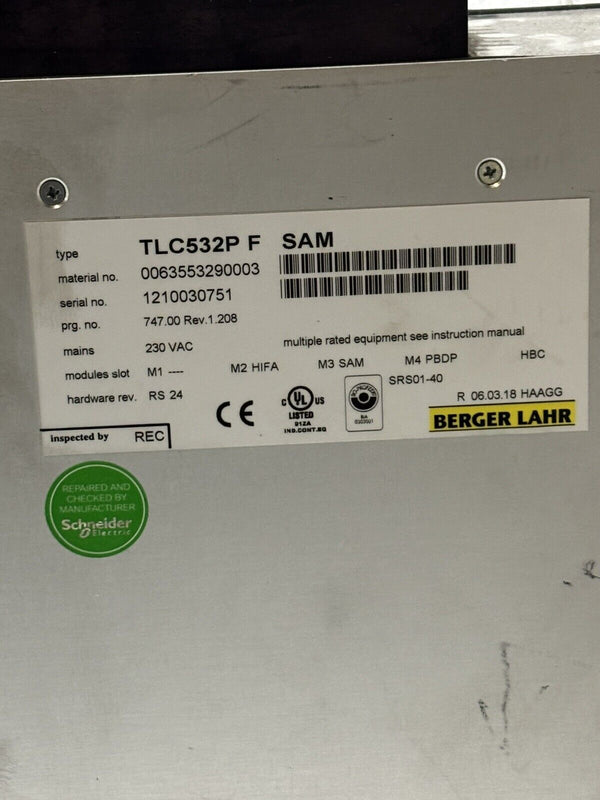 Berger Lahr TLC532P F SAM  0063553290003 Frequenzumrichter Twin Line REV 1.208