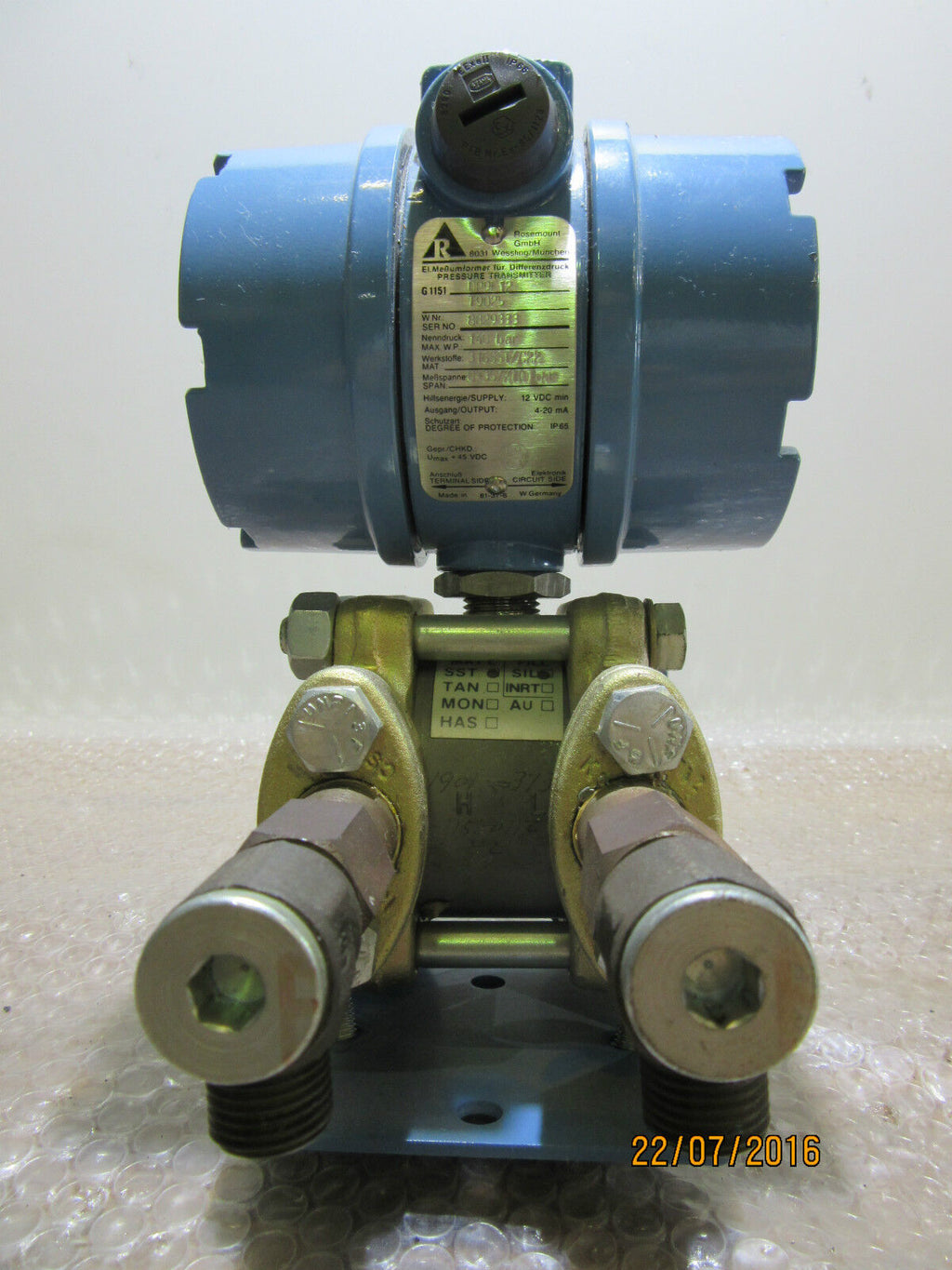 Rosemount G1151 DP9 E12 Pressure Transmitter  - used -