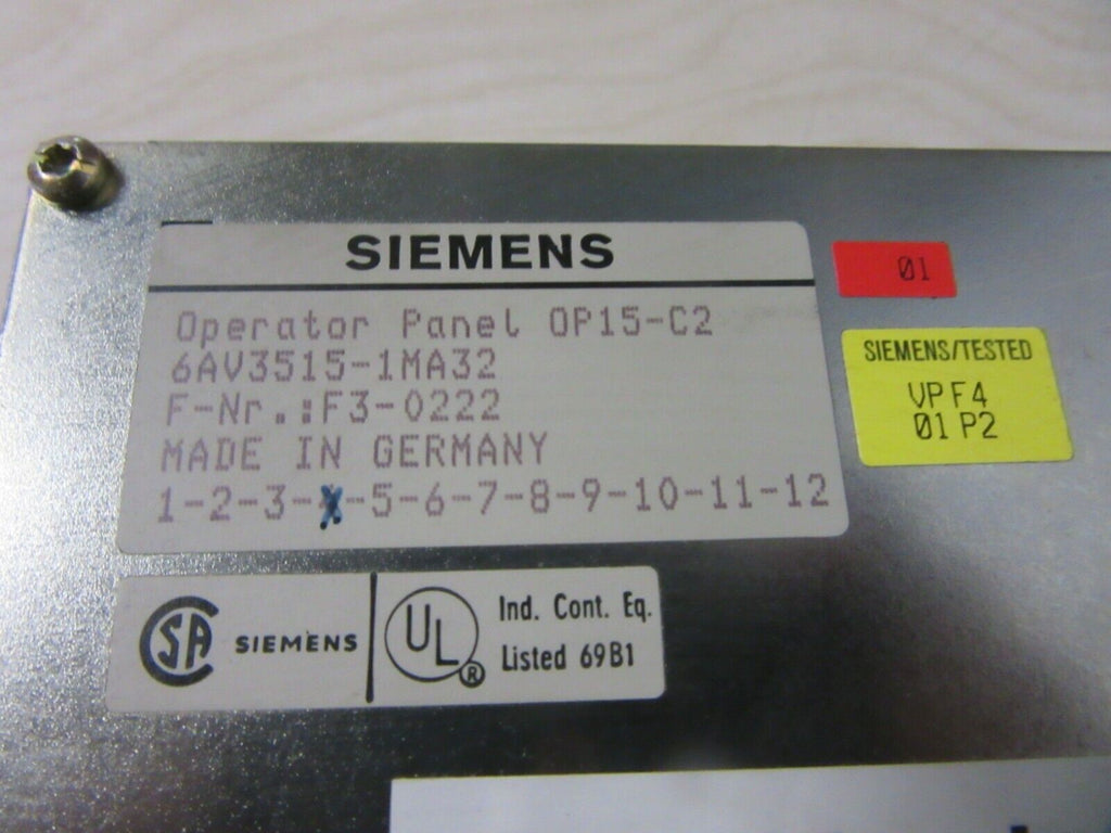 Siemens 6AV3515-1MA32 Operator Panel OP15-C2