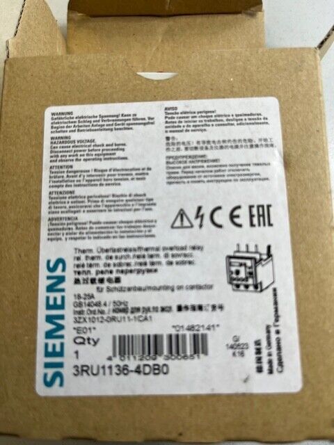 Siemens Überlastrelais 3RU1136-4DB0 18-25A