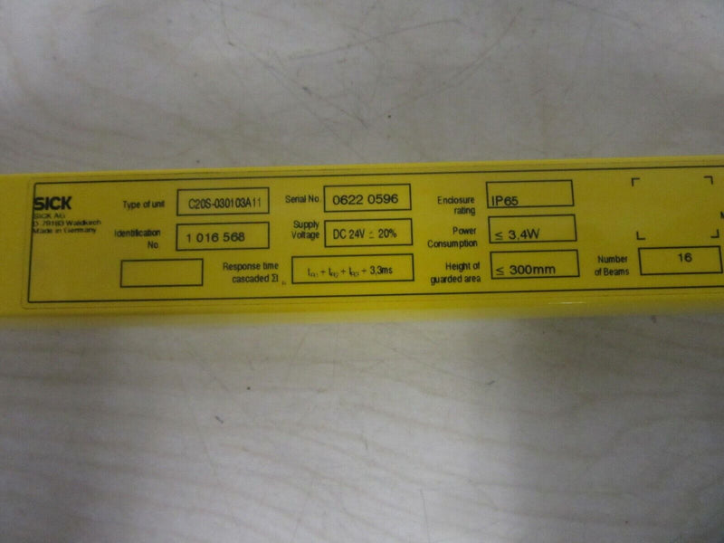 Sick C20E-030303A11 C20S-030103A11 UE 10-3OS2D0 Transmitter Receiver C2000