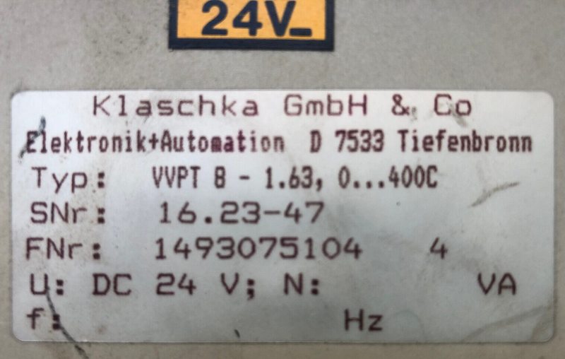 KLASCHKA Industrieelektronik VVPT8 Nr. 16.23-47 Vorverstärker für PT100-Fühler