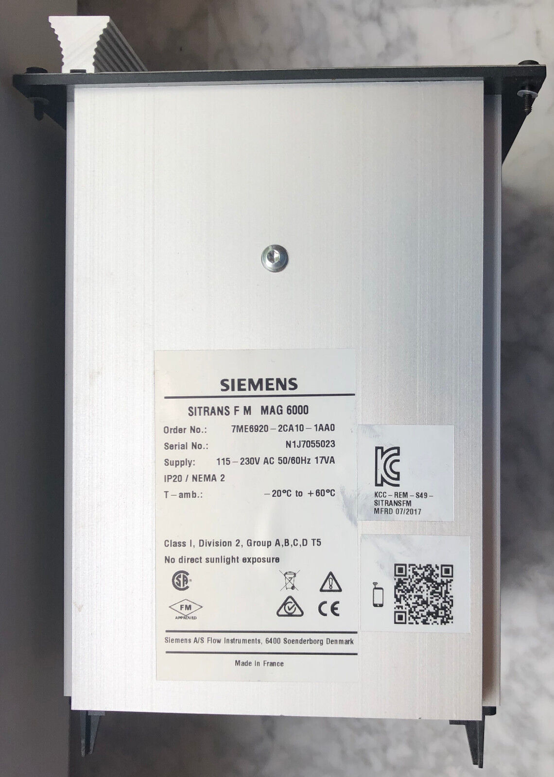 Siemens SITRANS MAG6000 F-M MAG 7ME6920-2CA10-1AA0 115/230V -gebraucht, used-