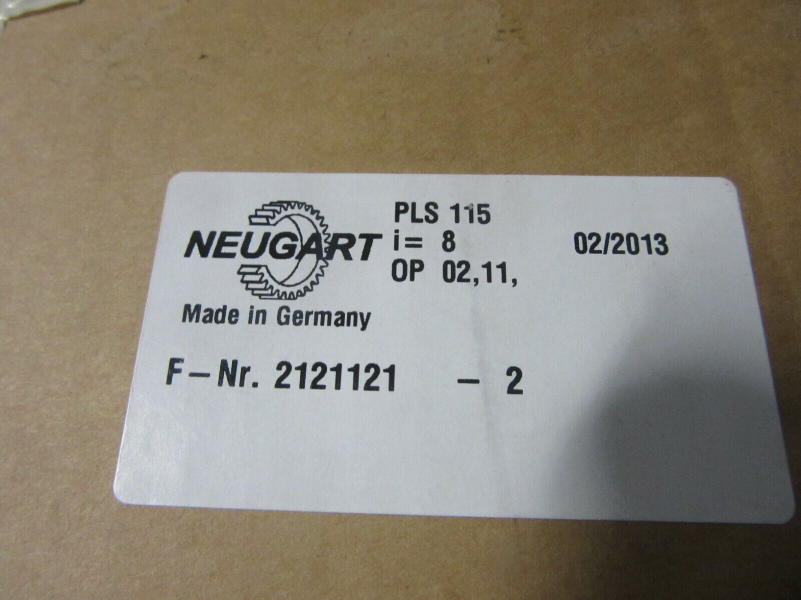 Neugart Getriebe  PLS 115 i=8 OP02,11