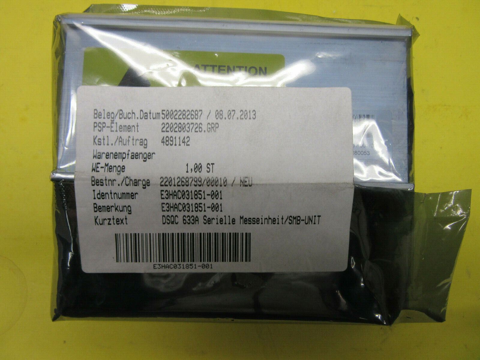 ABB Robotics DSQC 633A Serielle Messeinheit/SMB-Unit E3HAC031851-001