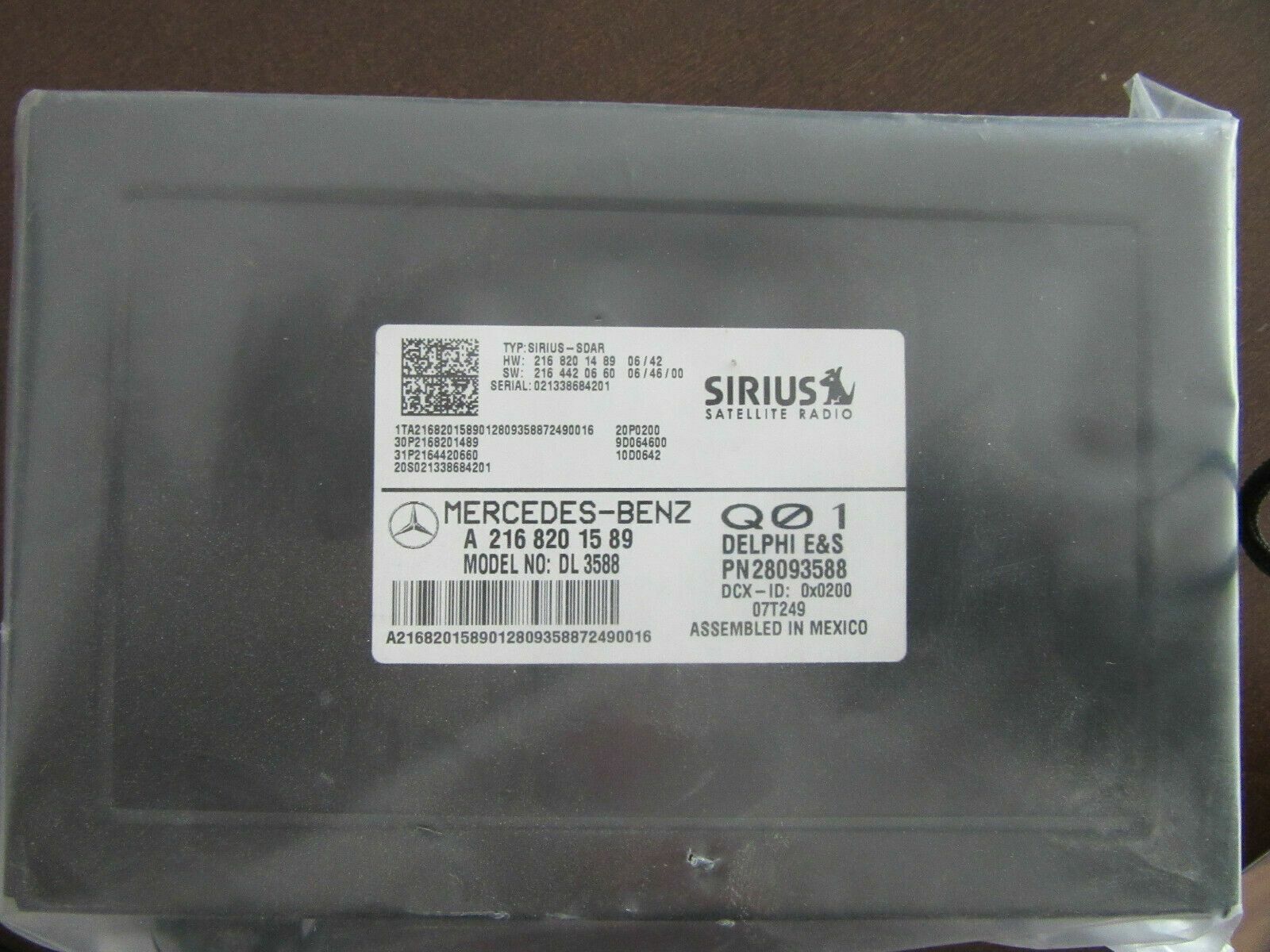 Mercedes Benz Sirius Radio Steuergerät A2168201589 Original Satellit -OVP-