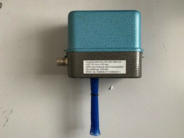 MIWE Spindelstellmotor 24V/DC HUB 120mm in 30Sec Spindellänge 120mm