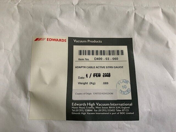 Edwards Adapter cable active strn gauge item No. D400-03-060