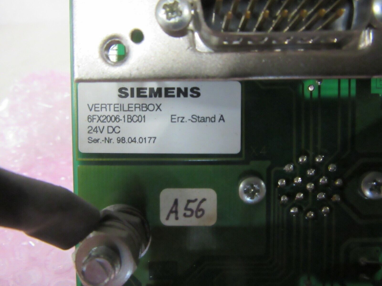 SIEMENS VERTEILERBOX 6FX2006-1BC01 Erz.-Stand A DC 24V 10VA 
