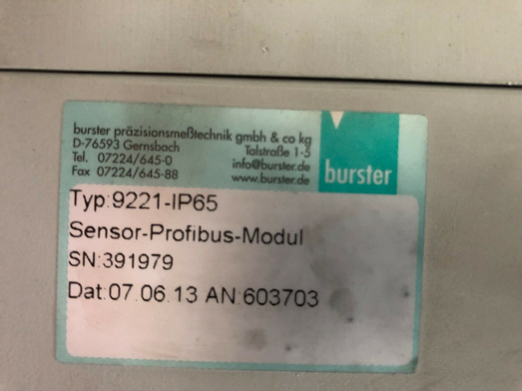 Burster 9221-IP65 Sensor-Profibus-Modul