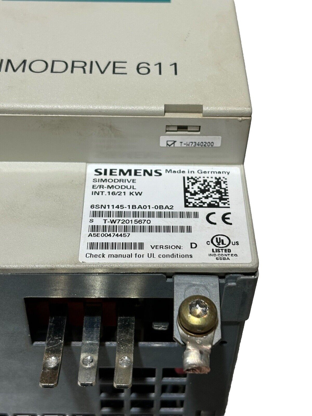 Siemens SIMODRIVE 6SN1145-1BA01-OBA2 A5E00474457 Version D