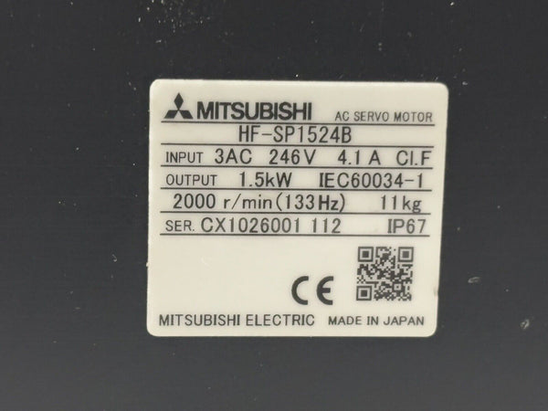 Mitsubishi HF-SP1524B Servo Motor + Shimpo-Nidec  VRSF-S9E-1500 Able reducer