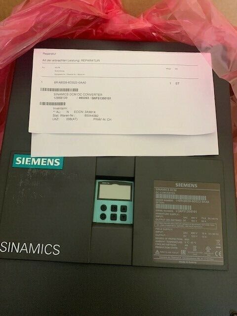 SIEMENS SINAMICS DCM DC Converter 6RA8028-6DS22-0AA0 DC 485V, 90A