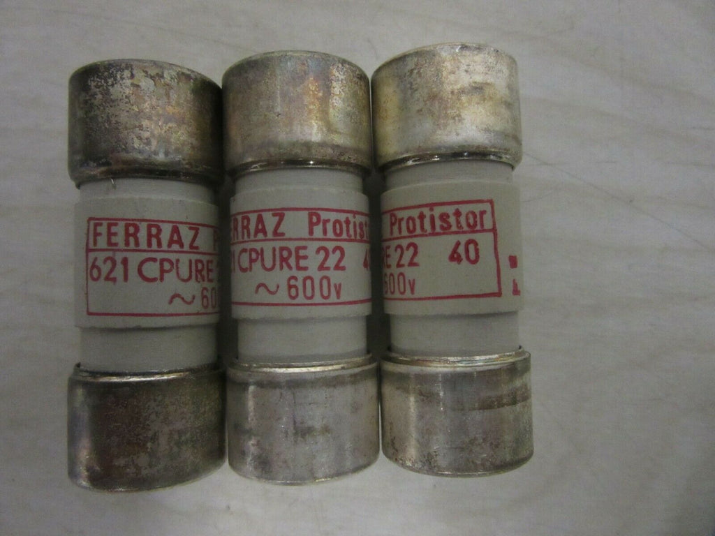 Ferraz Shawmut 621 CPURE22 40 Protistor 22x58 cylindrical fuse 600V, 40A -3pcs-