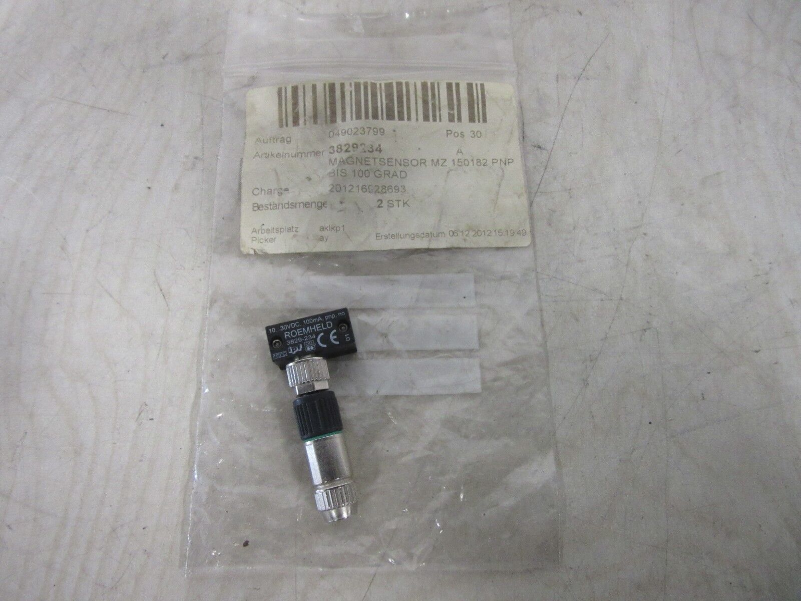 Roemheld 10...30VDC Magnetsensor MZ 150182 PNP -unused-