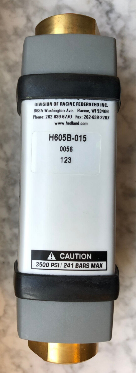 HEDLAND H605B-015  Flowmeter Durchflussmessgerät neu, new
