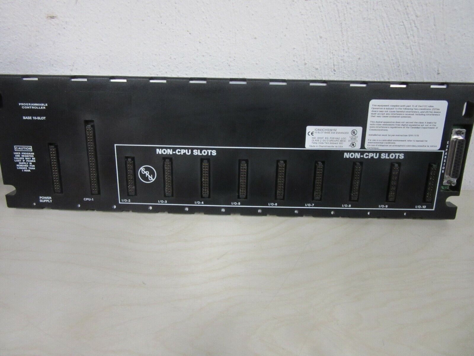 GE FANUC IC693CHS391M 10 SLOT BASE EMI ENHANCED