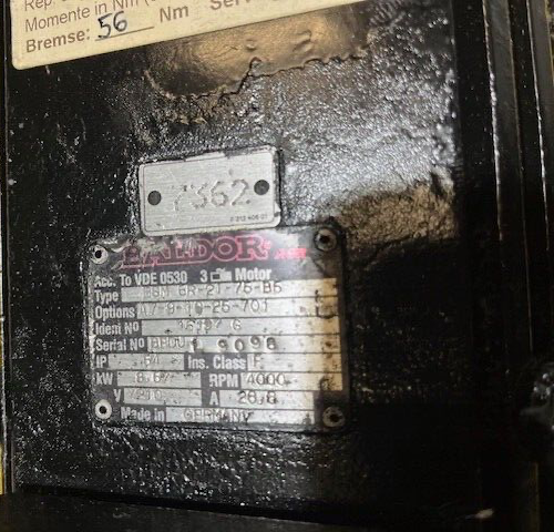 Baldor Servo Motor BSM 6R-21-75-B5 Encoder  TR electronic HE 65M
