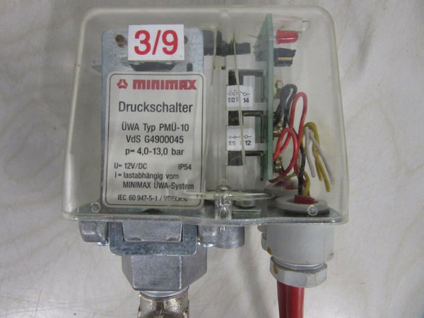 Minimax Druckschalter ÜWA Typ PMÜ-10 VdS G4900045