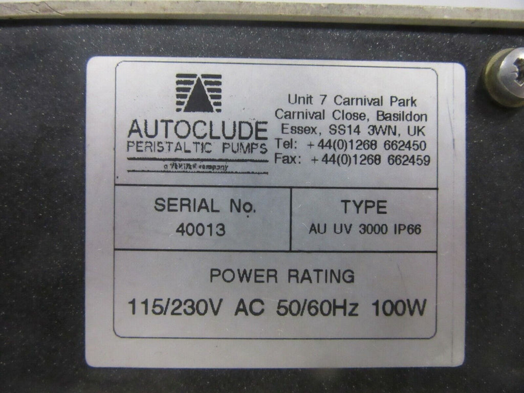 Autoclude Peristaltic PumpsType AU UV 3000 IP66 100W