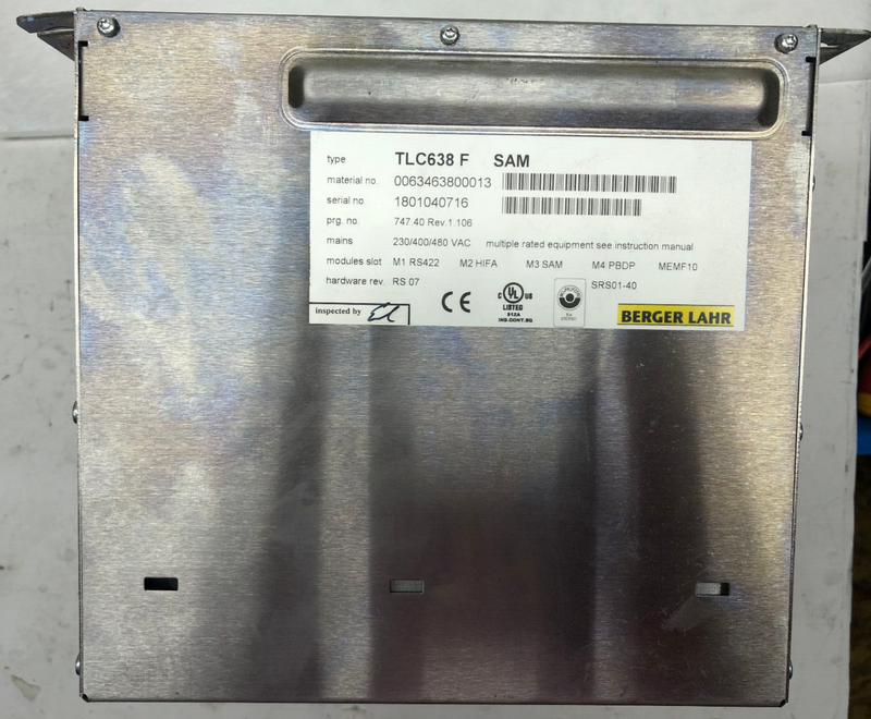 Berger Lahr TLC638F mit Module RS422+SAM +PBDP+HIFA+MEMF10 0063463800013