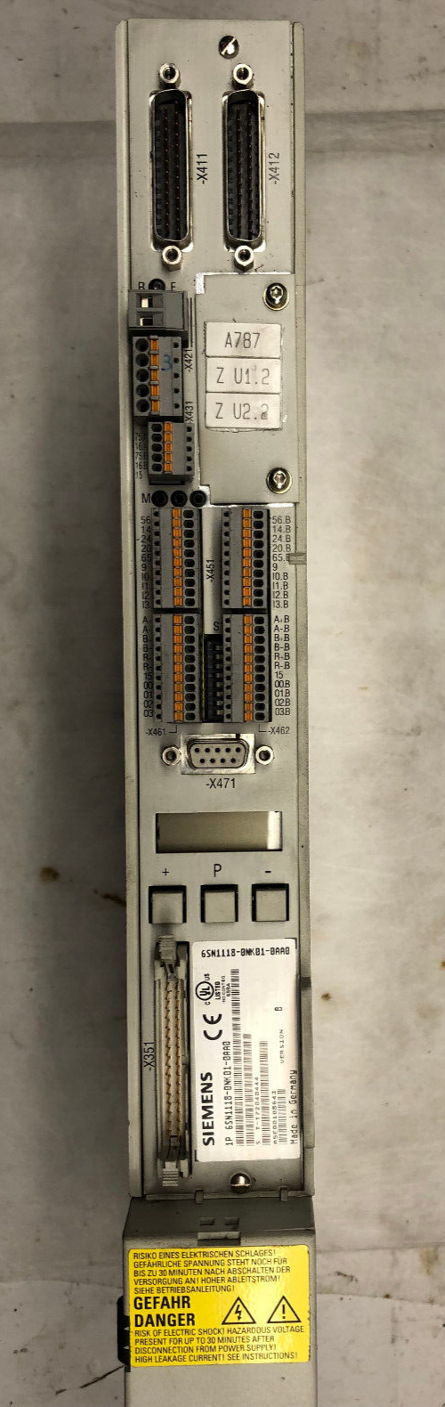 Siemens 6SN1118-0NK01-0AA0 Version B SIMODRIVE Steuergerät m. Simodrive LT-Modul