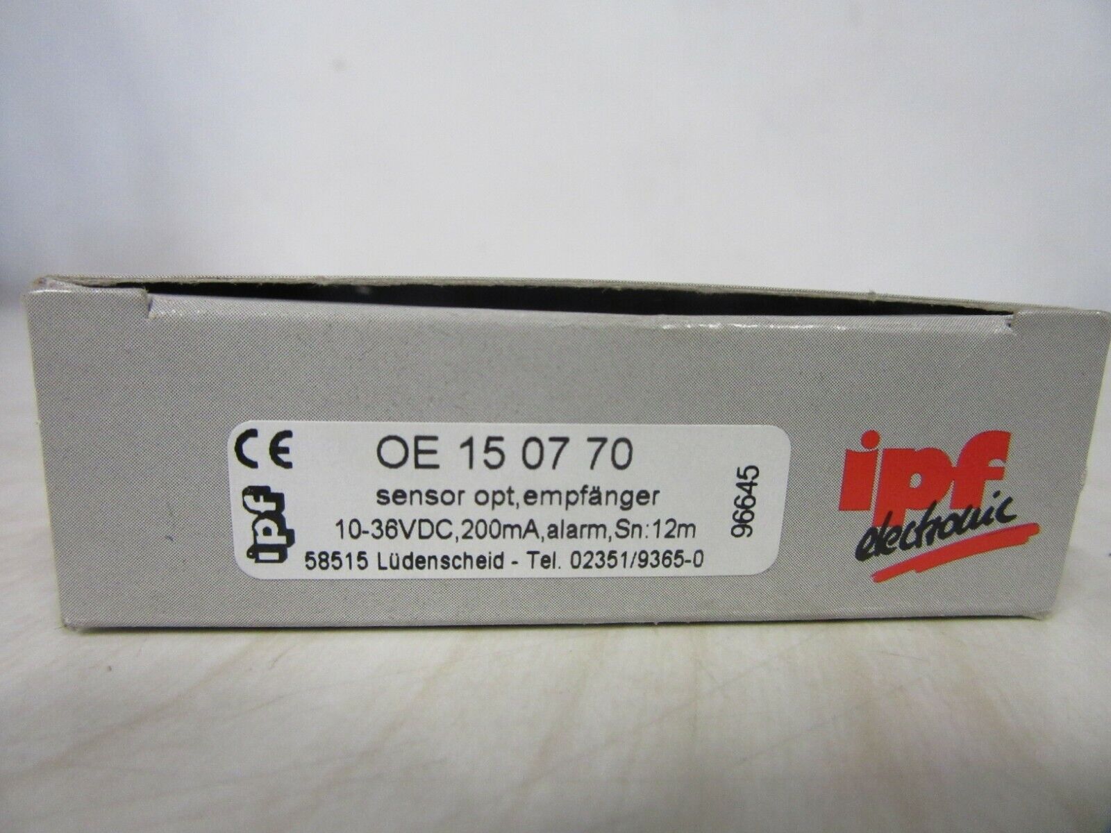 IPF electronic 02 351 / 93650   OE15 07 70 sensor opt. empfänger