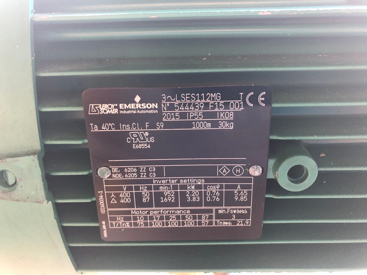 Emerson Antriebseinheit 3,2 KW 6206 ZZ03  mit BSI BS18T